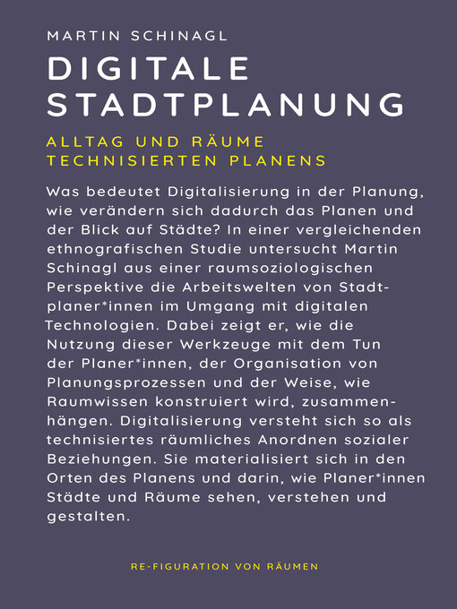 Title details for Digitale Stadtplanung by Martin Schinagl - Available